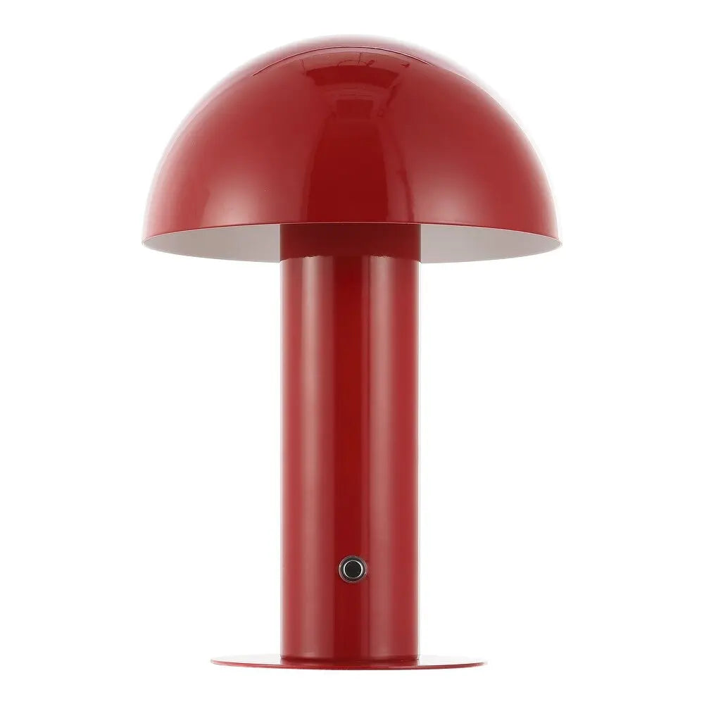 11" Red Novelty USB Table Lamp With Globe Shade Homeroots Lighting