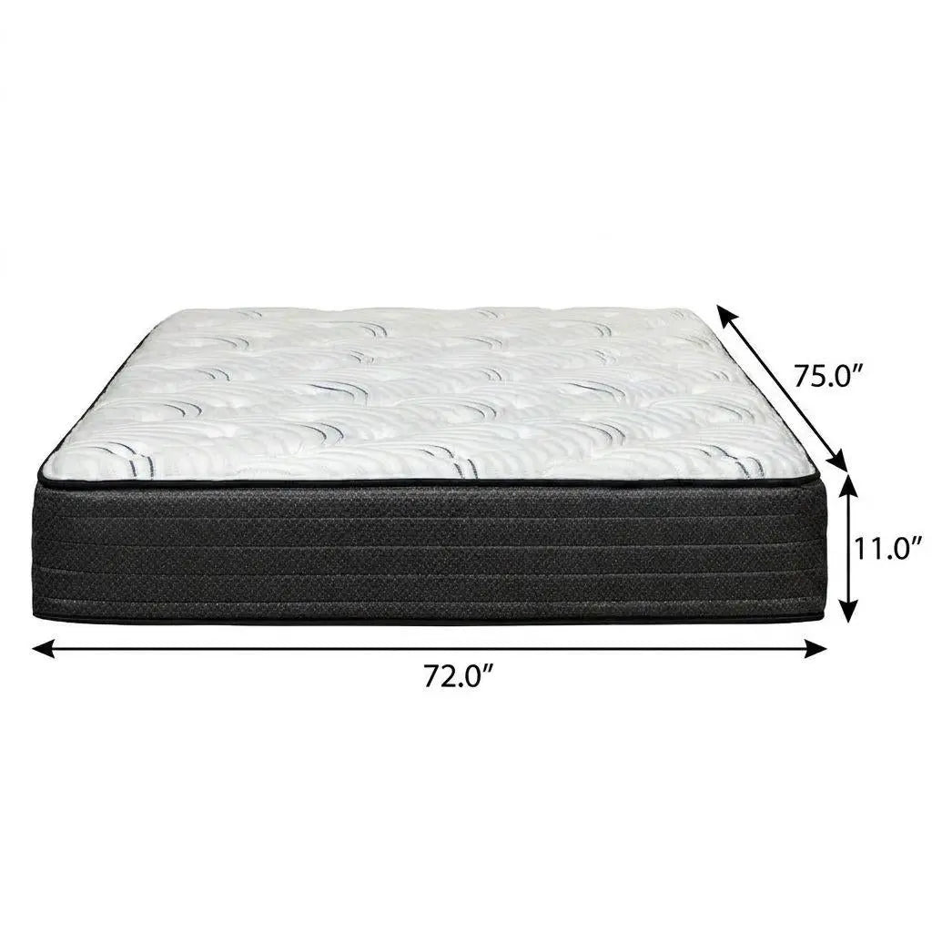 11" Short King 72 x 75 Foam Extra Firm Hybrid Mattress Homeroots Bed & Bath
