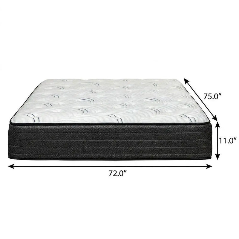 11" Short King 72 x 75 Foam Extra Firm Hybrid Mattress Homeroots Bed & Bath