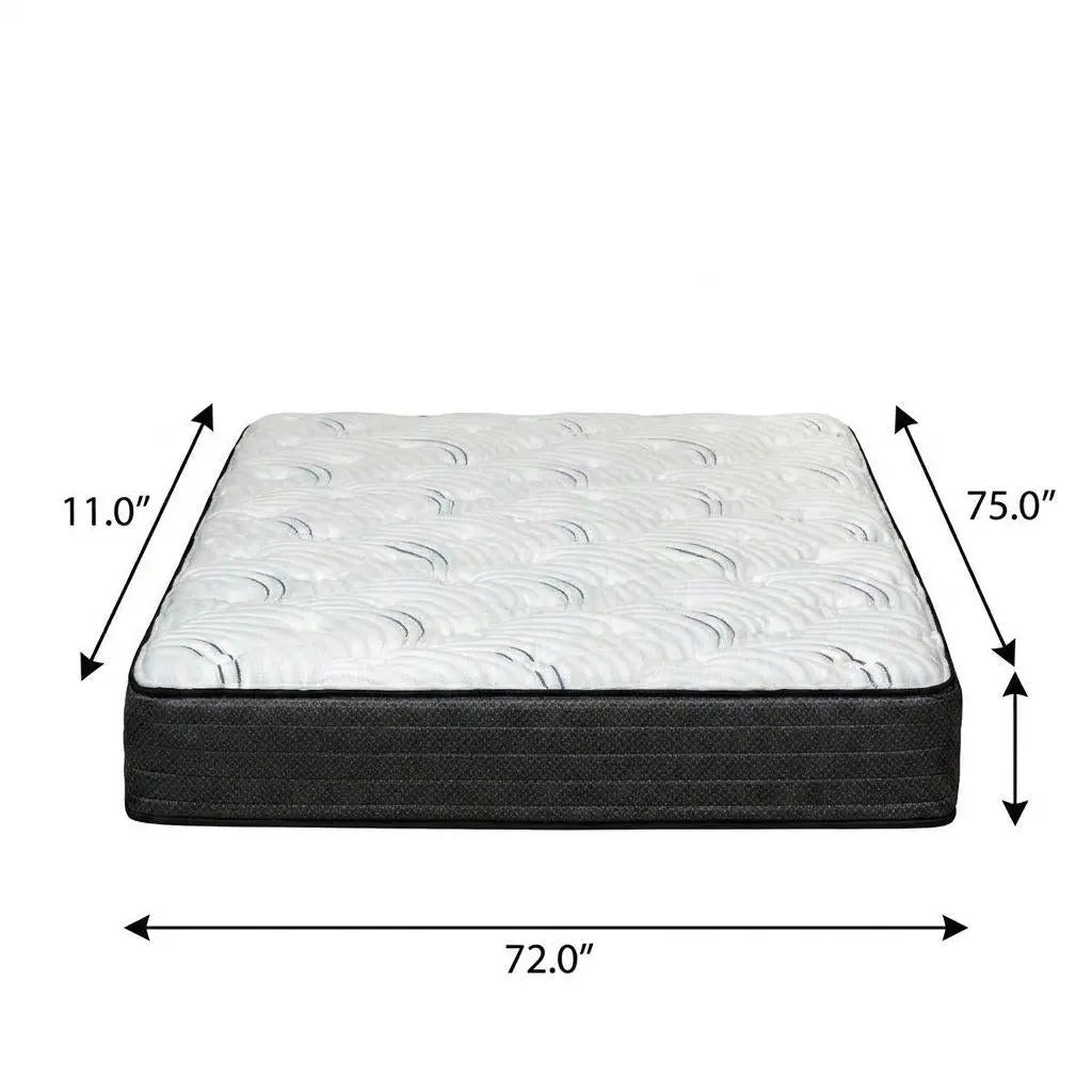 11" Short King 72 x 75 Foam Medium Hybrid Mattress Homeroots Bed & Bath