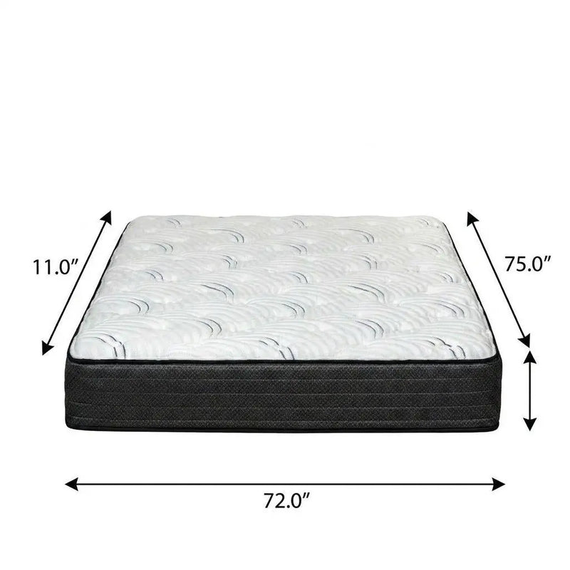 11" Short King 72 x 75 Foam Medium Hybrid Mattress Homeroots Bed & Bath