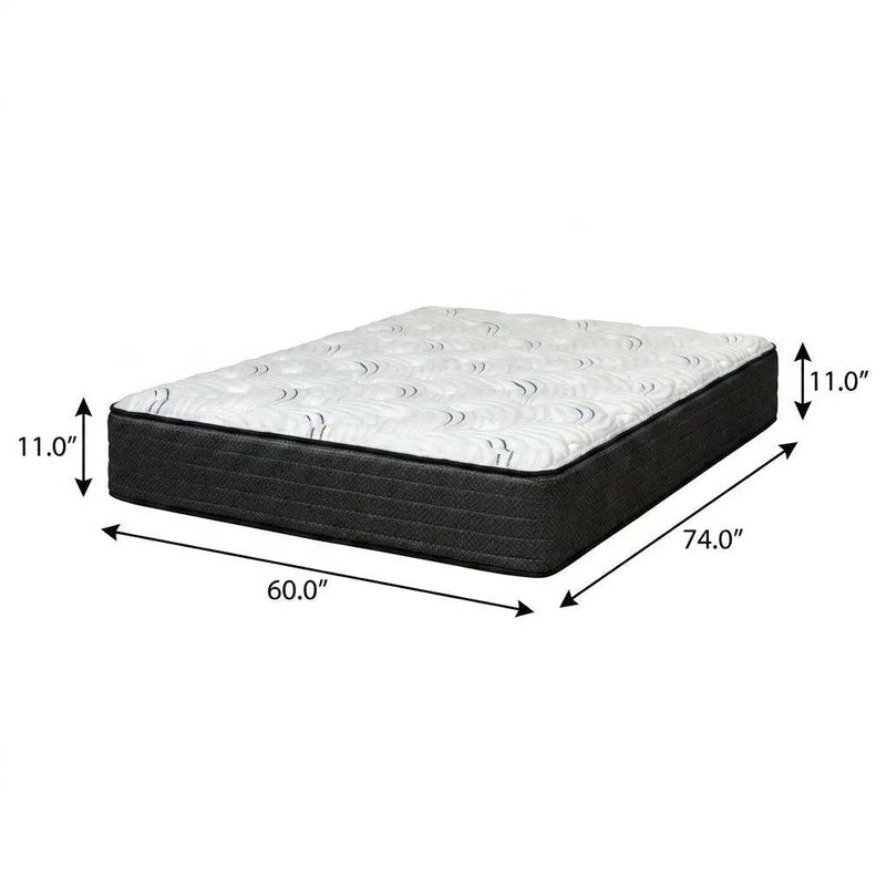 11" Short Queen 60 x 74 Foam Extra Firm Hybrid Mattress Homeroots Bed & Bath