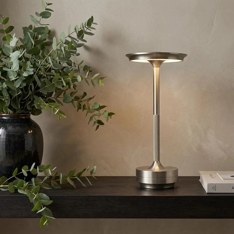 11" Silver Round Table Lamp Homeroots Lighting