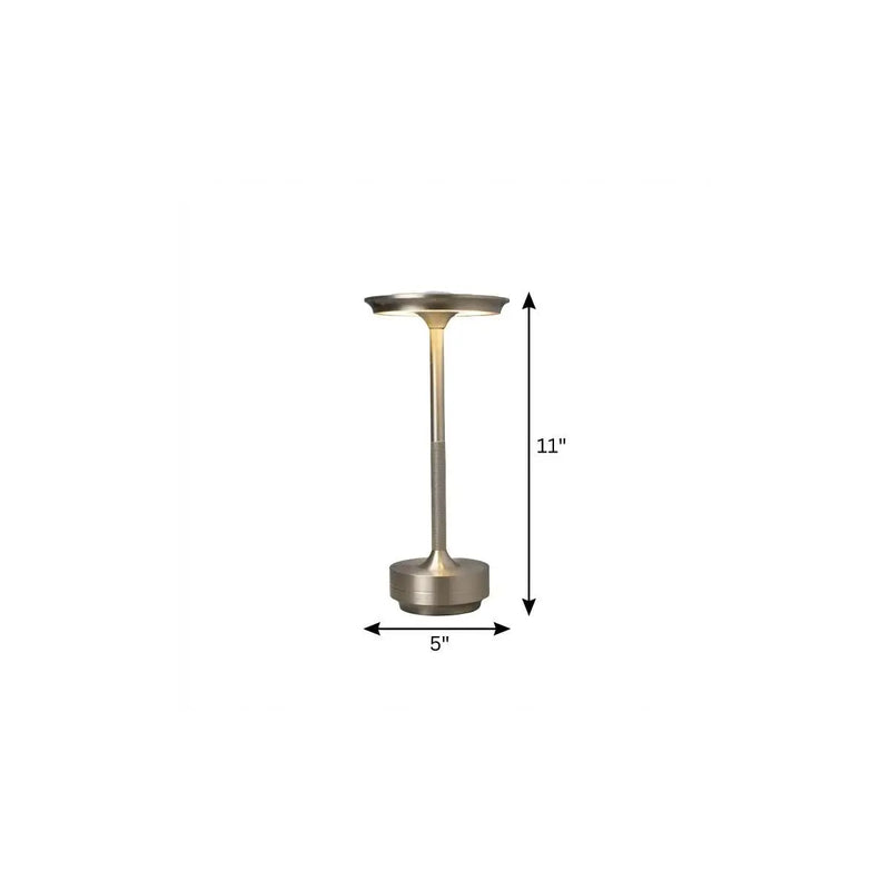 11" Silver Round Table Lamp Homeroots Lighting