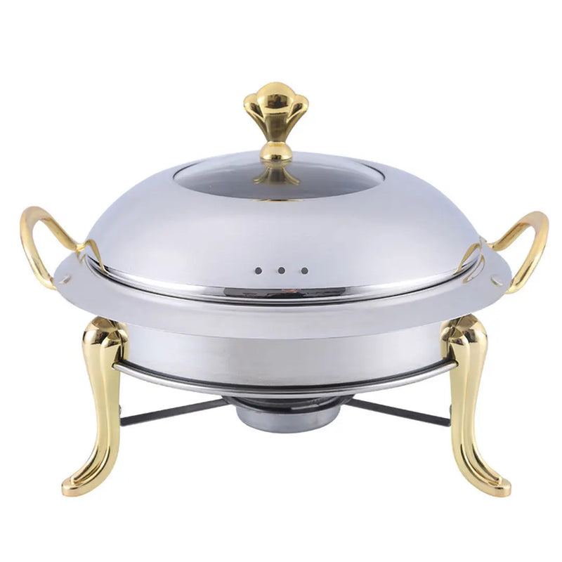 11" Silver Stainless Steel Chafing Dish With Stand Homeroots Kitchen & Dining