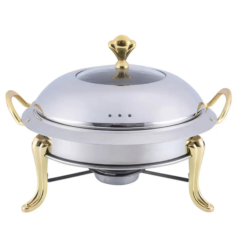 11" Silver Stainless Steel Chafing Dish With Stand Homeroots Kitchen & Dining