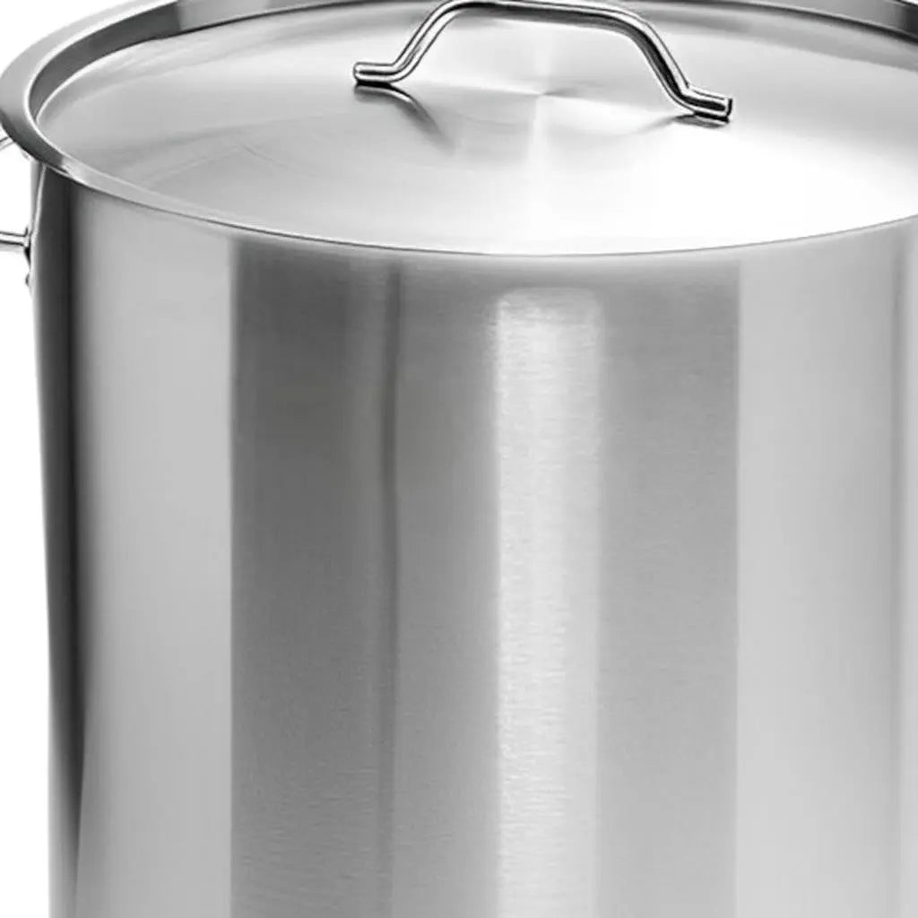 11" Silver Stainless Steel Stock Pot Homeroots Kitchen & Dining