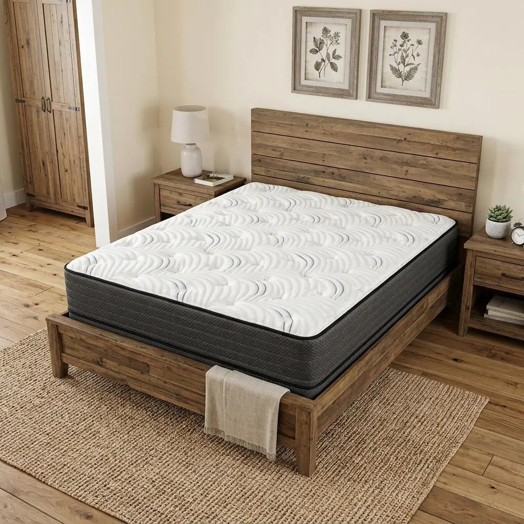 11" Split California King Foam Extra Firm Hybrid Mattress Homeroots Bed & Bath