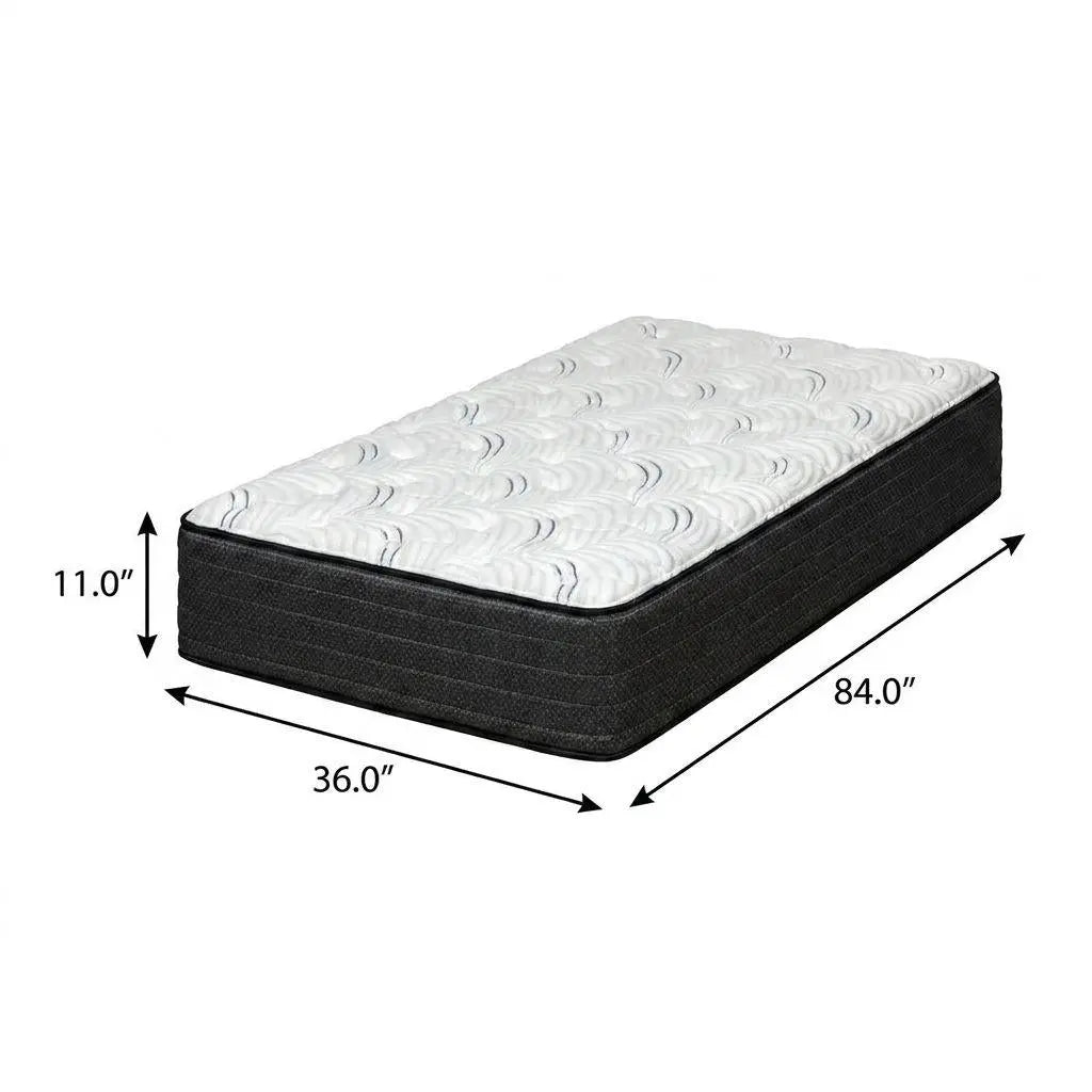 11" Split California King Foam Extra Firm Hybrid Mattress Homeroots Bed & Bath