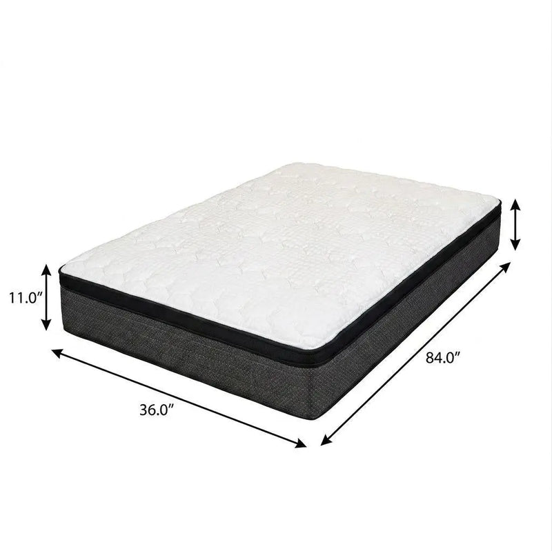 11" Split California King Foam Plush Hybrid Mattress Homeroots Bed & Bath