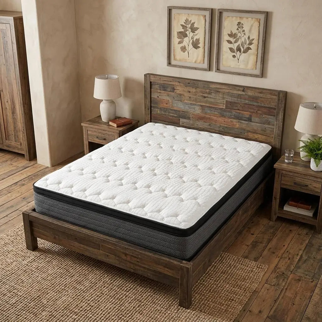 11" Split California King Foam Plush Hybrid Mattress Homeroots Bed & Bath