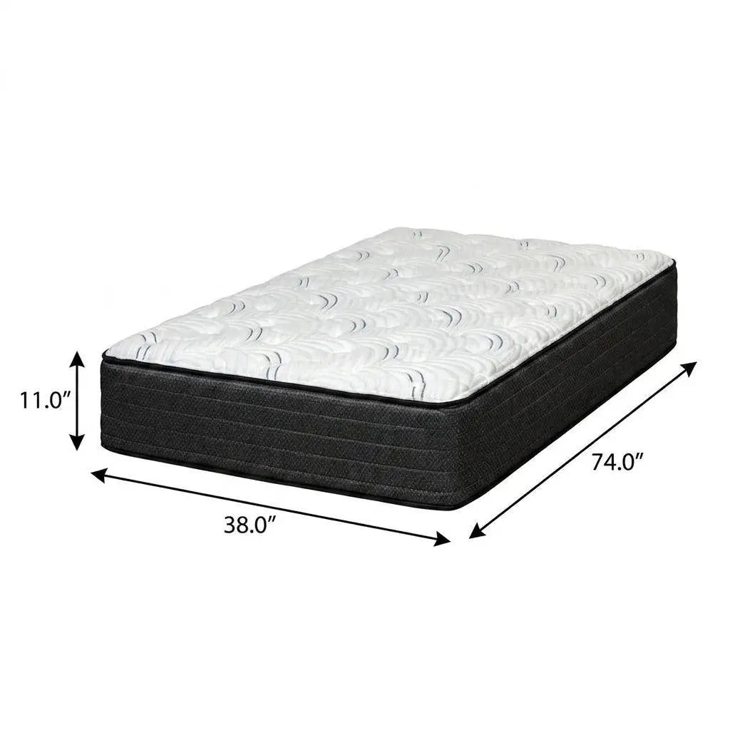 11" Twin Foam Extra Firm Hybrid Mattress Homeroots Bed & Bath