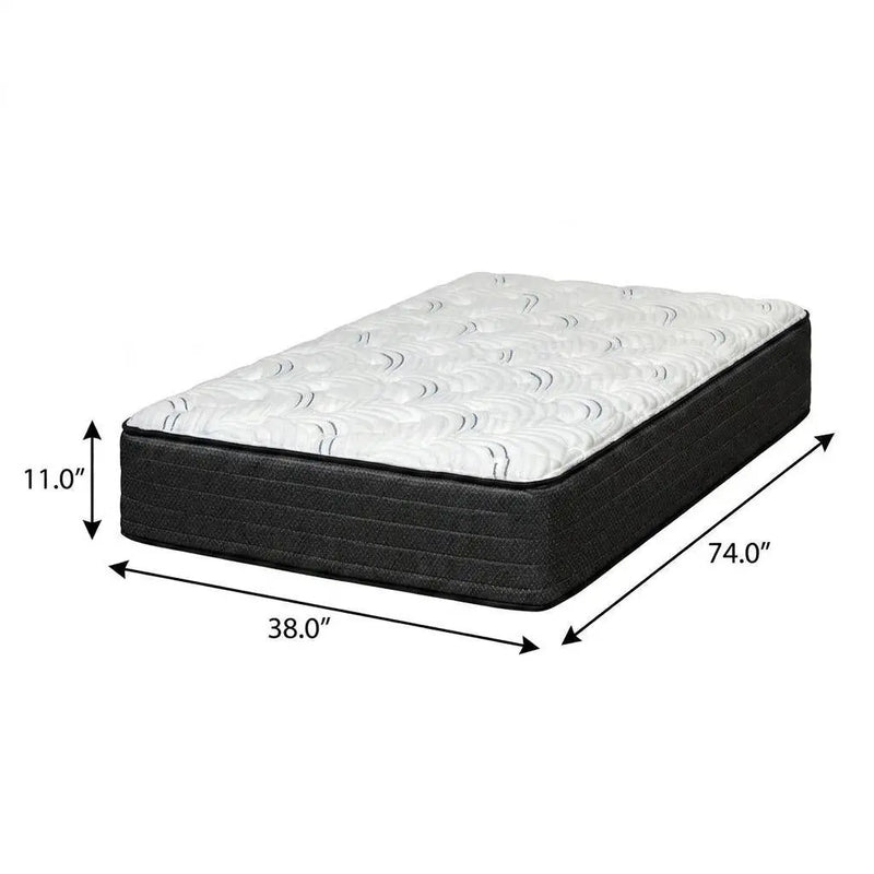 11" Twin Foam Extra Firm Hybrid Mattress Homeroots Bed & Bath