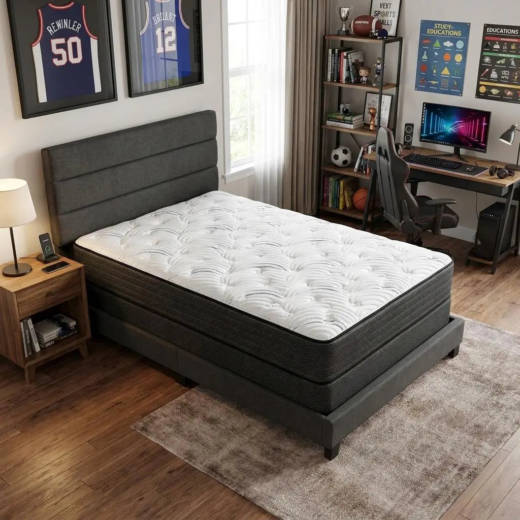 11" Twin Foam Extra Firm Hybrid Mattress Homeroots Bed & Bath