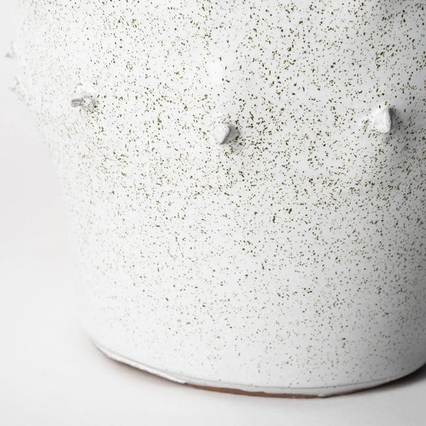 11" White Abstract Cylinder Ceramic Table Vase Homeroots Home Decor