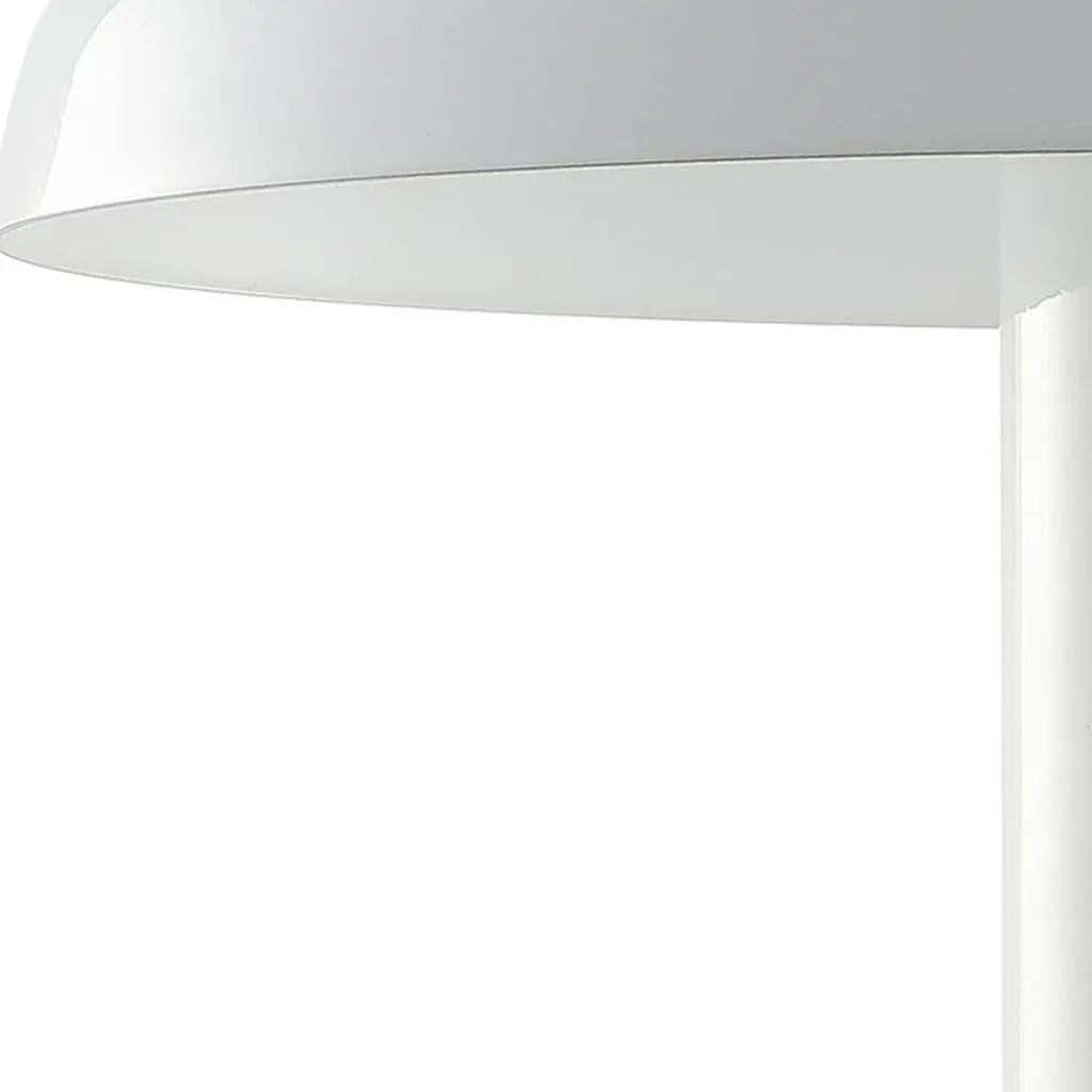 11" White Novelty USB Table Lamp LED With Globe Shade Homeroots Lighting