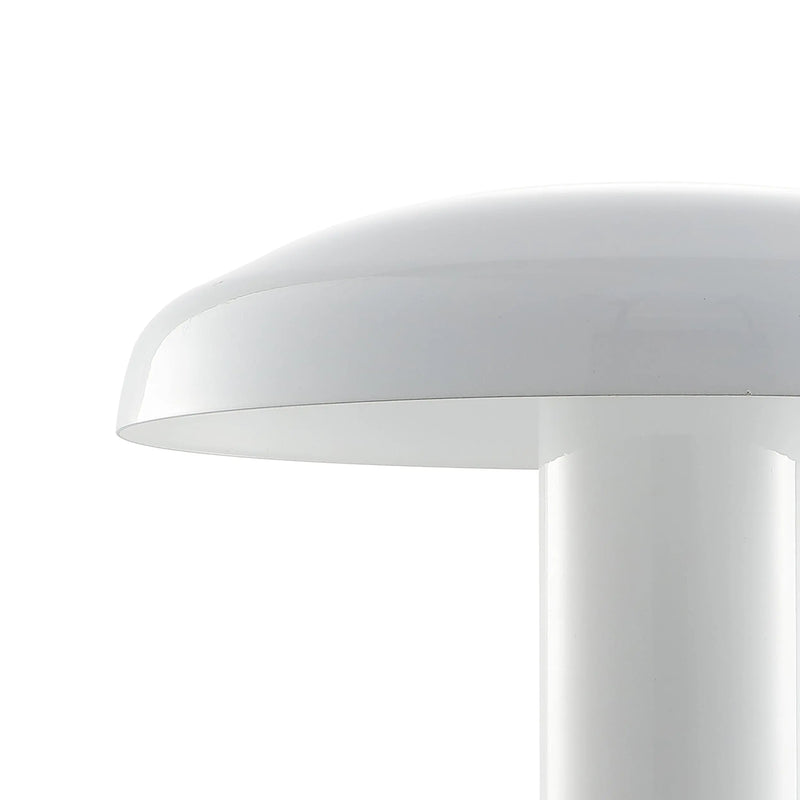 11" White Novelty USB Table Lamp LED With Globe Shade Homeroots Lighting