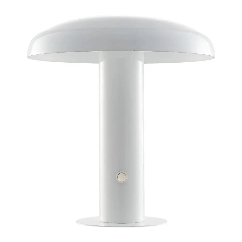 11" White Novelty USB Table Lamp LED With Globe Shade Homeroots Lighting