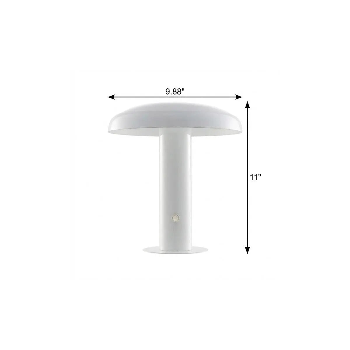 11" White Novelty USB Table Lamp LED With Globe Shade Homeroots Lighting