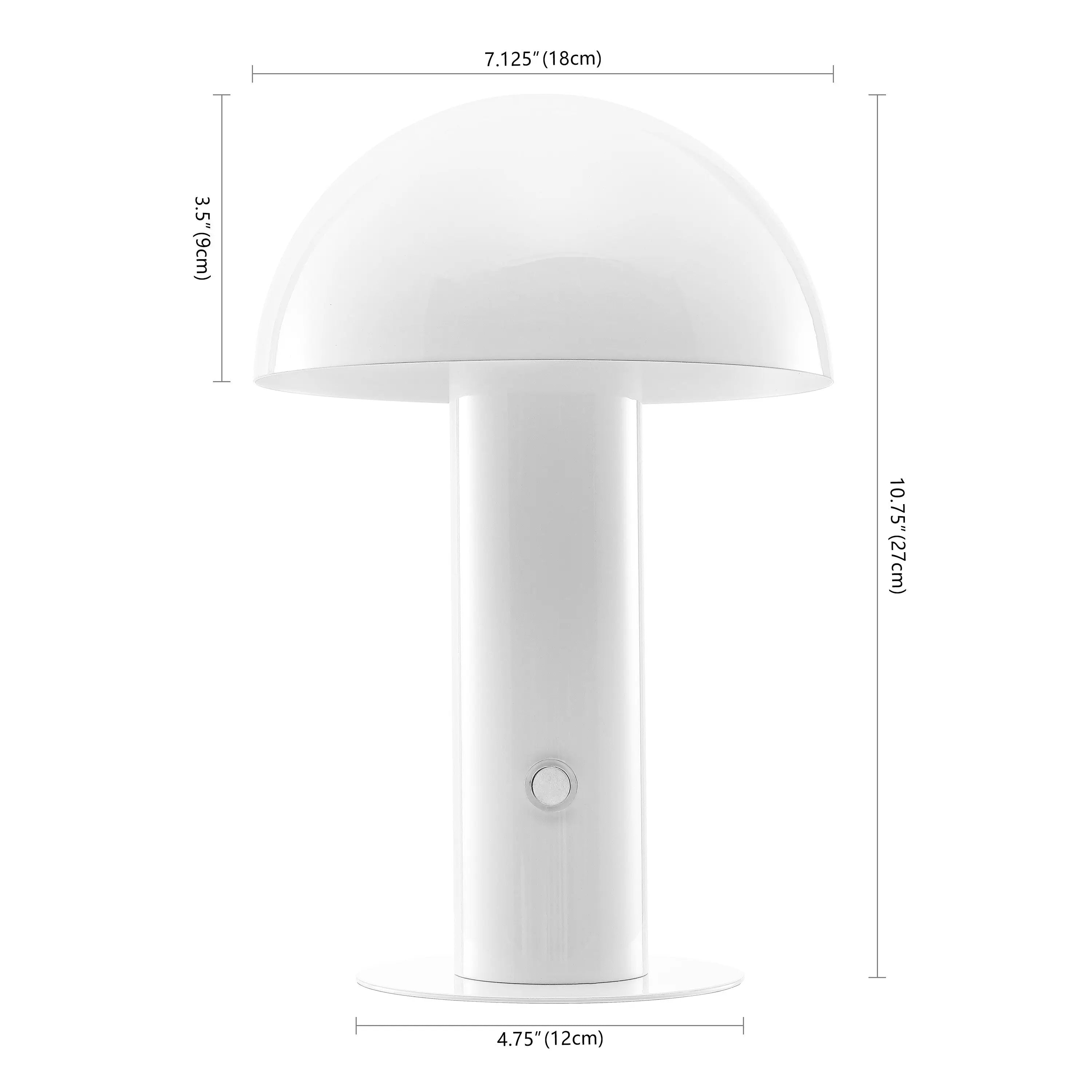 11" White Novelty USB Table Lamp With Globe Shade Homeroots Lighting