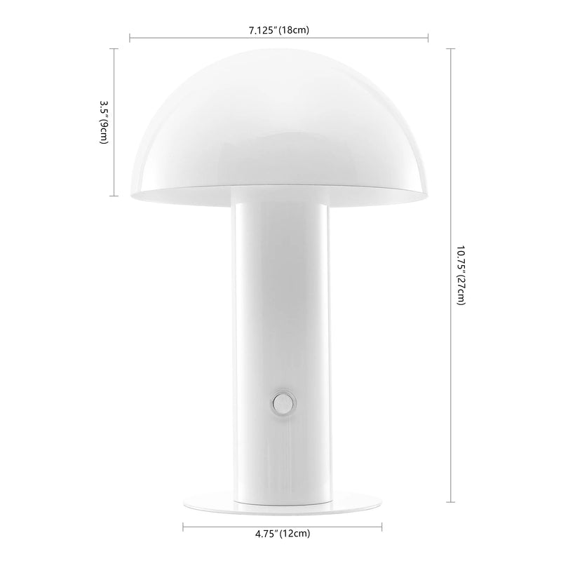 11" White Novelty USB Table Lamp With Globe Shade Homeroots Lighting