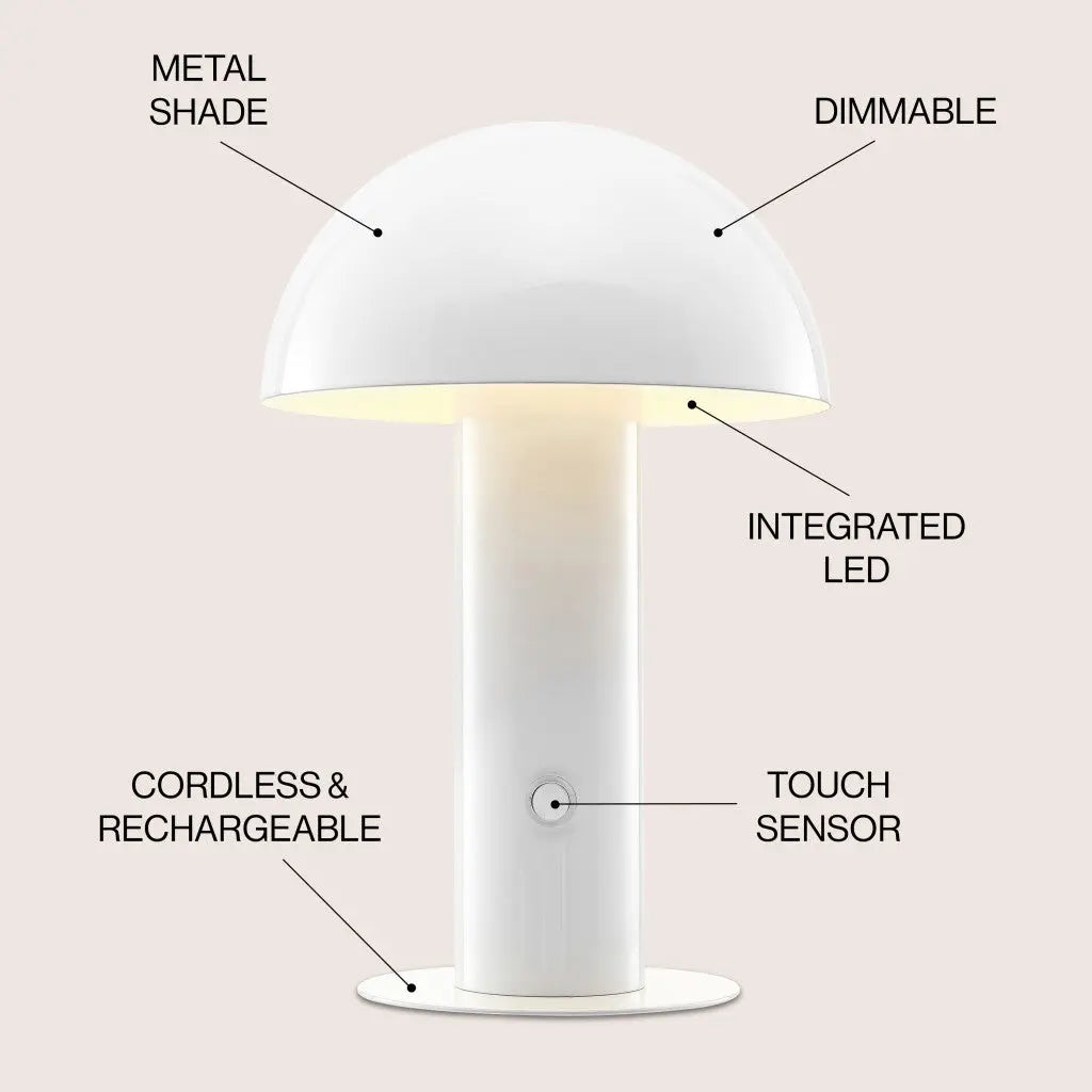 11" White Novelty USB Table Lamp With Globe Shade Homeroots Lighting