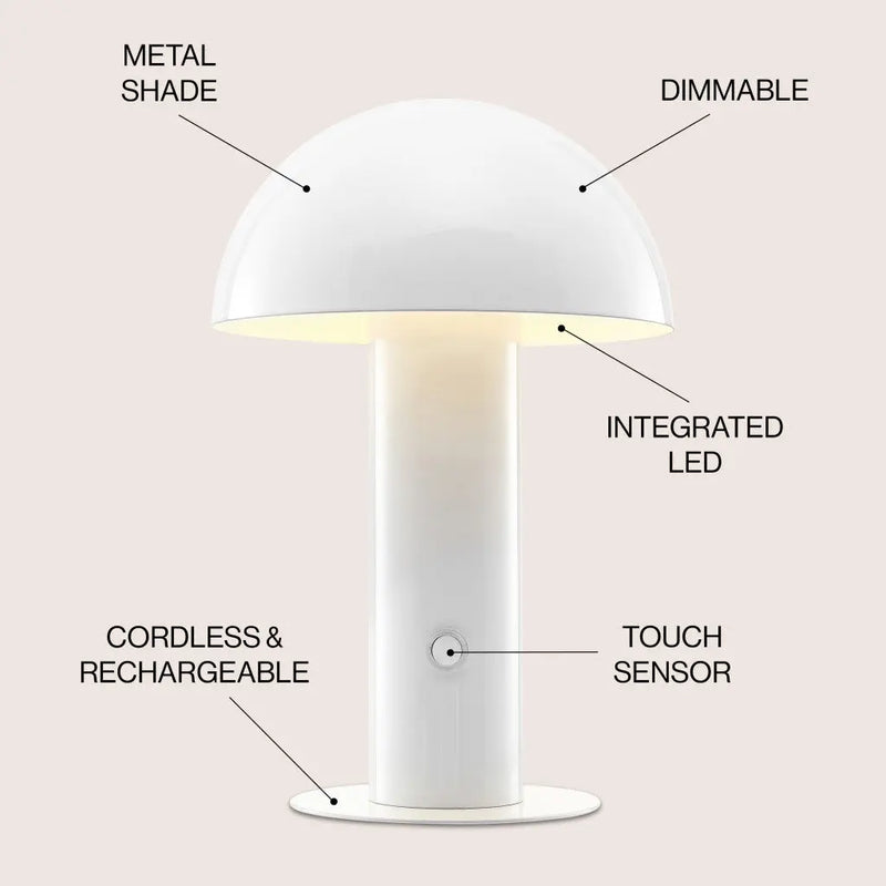 11" White Novelty USB Table Lamp With Globe Shade Homeroots Lighting