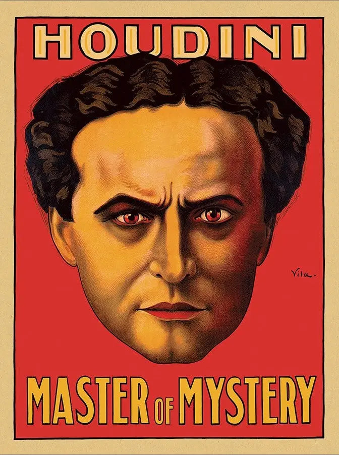 11" X 14" Houdini Master Of Mystery Vintage Magic Poster Wall Art Homeroots Home Decor
