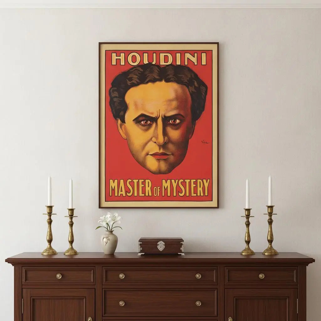 11" X 14" Houdini Master Of Mystery Vintage Magic Poster Wall Art Homeroots Home Decor