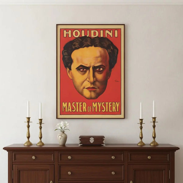 11" X 14" Houdini Master Of Mystery Vintage Magic Poster Wall Art Homeroots Home Decor