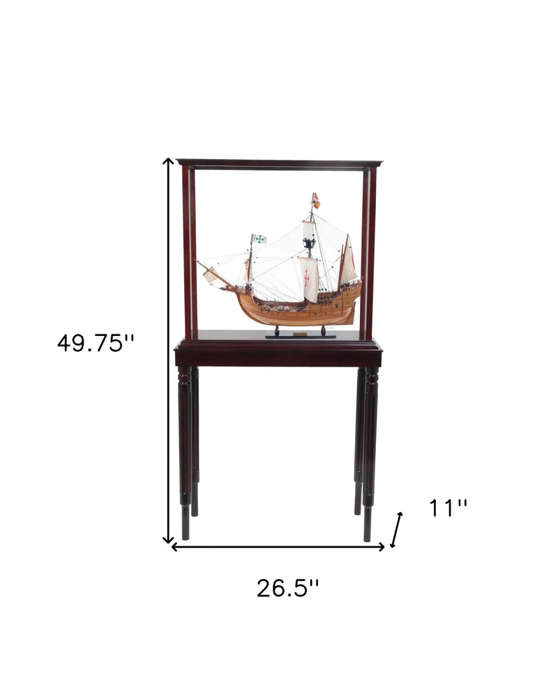11" X 26.5" X 49.75" Small Floor Display Case Homeroots Kitchen & Dining