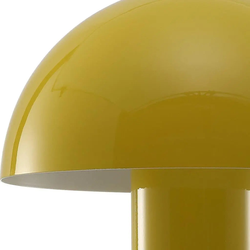 11" Yellow Novelty USB Table Lamp With Globe Shade Homeroots Lighting