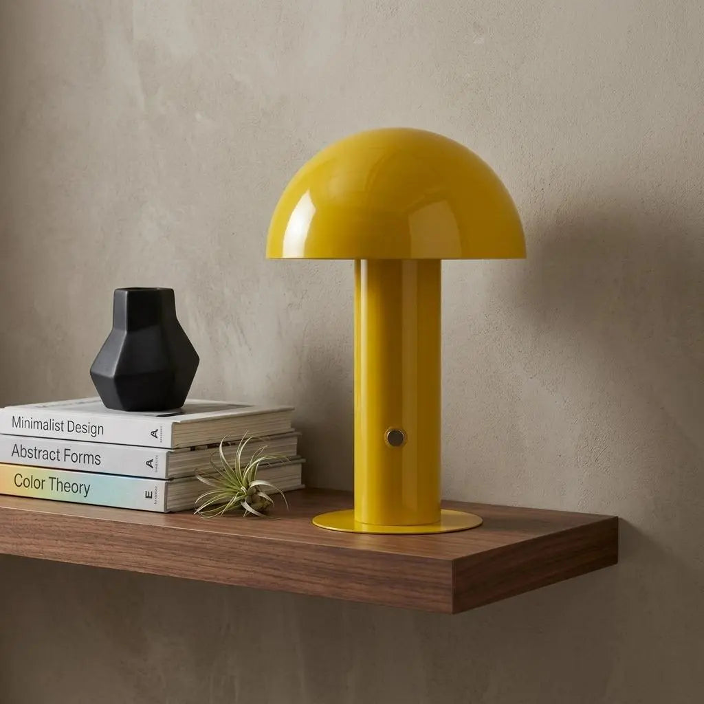 11" Yellow Novelty USB Table Lamp With Globe Shade Homeroots Lighting