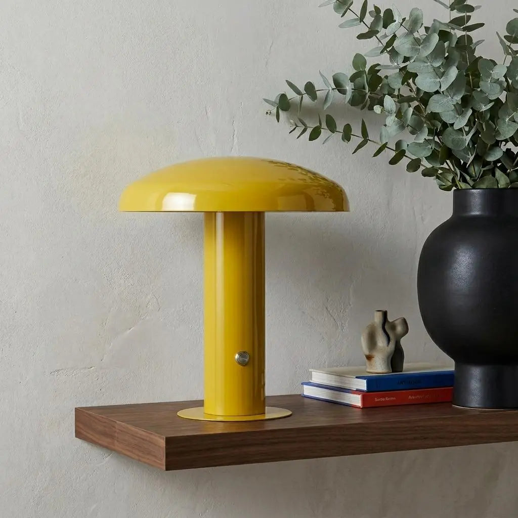 11" Yellow Novelty USB Table Lamp With Globe Shade Homeroots Lighting