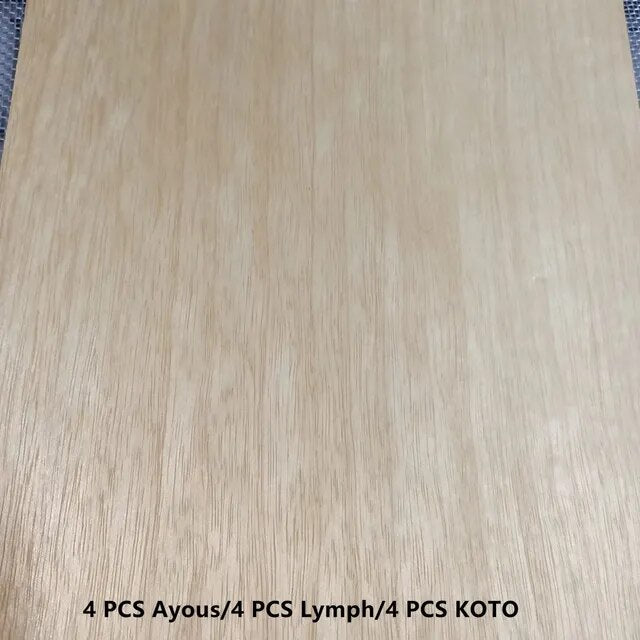 12 Pieces Lymph/ KOTO/ Ayous Wood Combination For DIY Table Tennis Blade Bottom Plate Surface Material 12 PCS combination