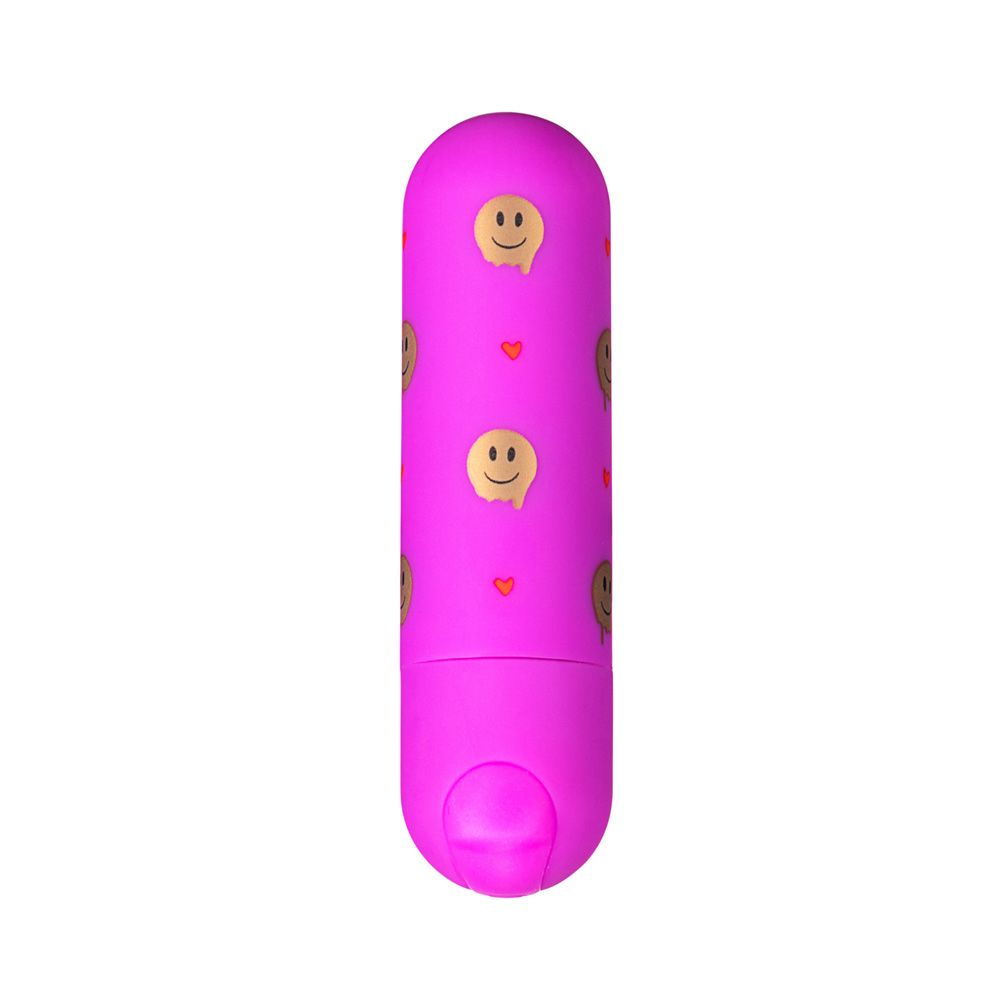 Giggly Super Charged Mini Bullet W/ Smiley Face Pattern Default Title