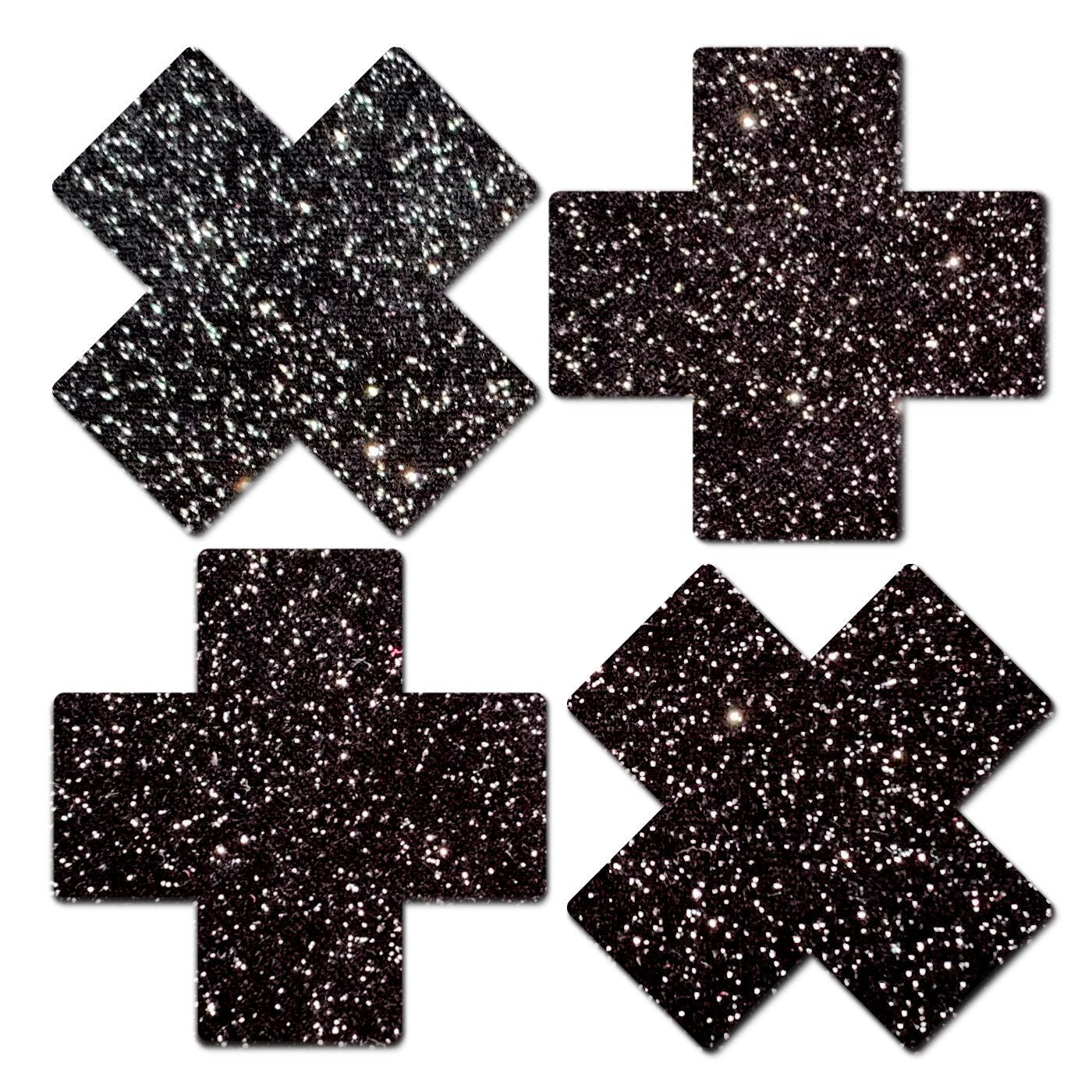 Petites Plus X :small Sparkle Black Plus Nipple Pasties - Adult Products