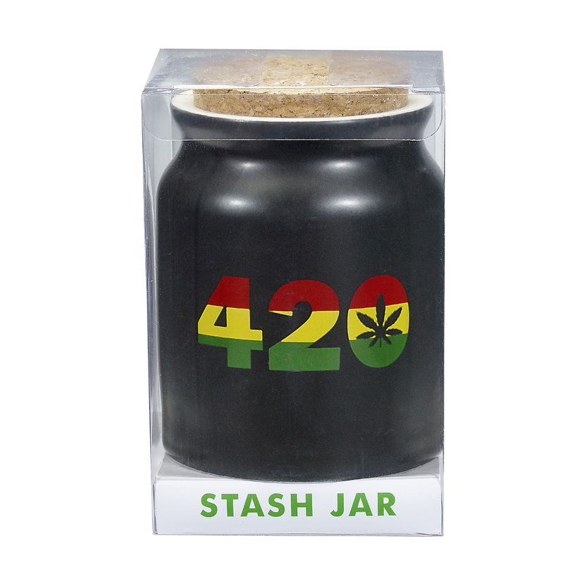 Matte Black 420 Stash Jar Default Title