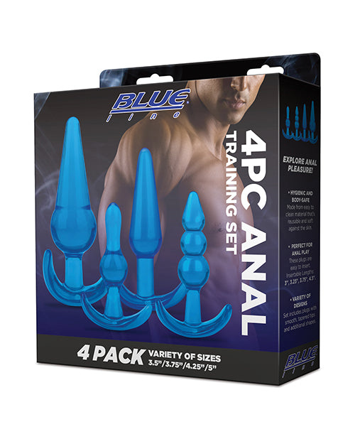 Blue Line C & B 4 Pc Anal Training Set - Jelly Blue - GreatEagleInc