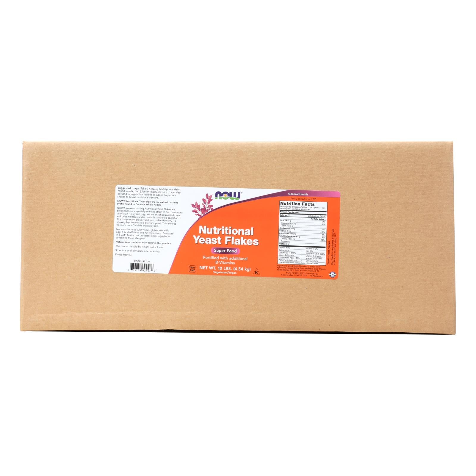 Now Foods - Yeast Flakes Nutritional - Case Of 10 - Lb - GreatEagleInc