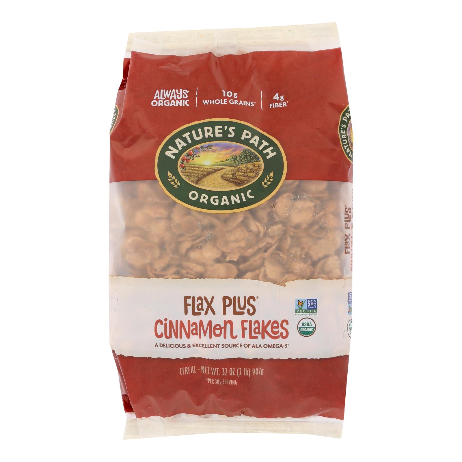 Nature's Path Organic Flax Plus Cereal - Cinnamon - Case Of 6 - 32 Oz. - GreatEagleInc