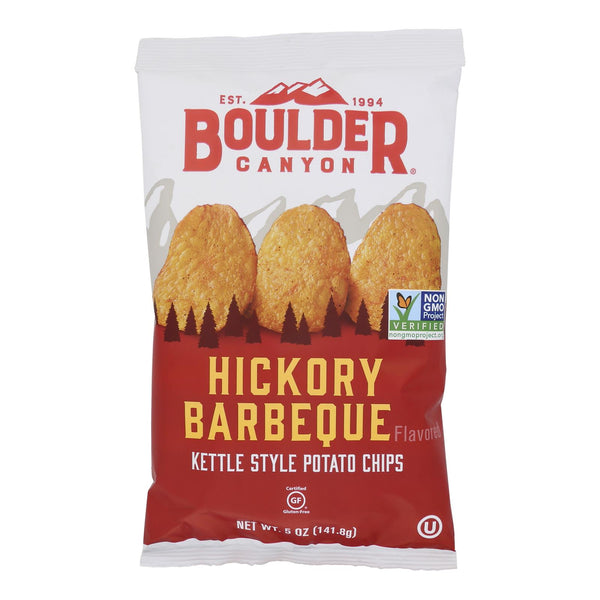 Boulder Canyon - Kettle Chips - Hickory Barbeque - Case Of 12 - 5 Oz. - GreatEagleInc