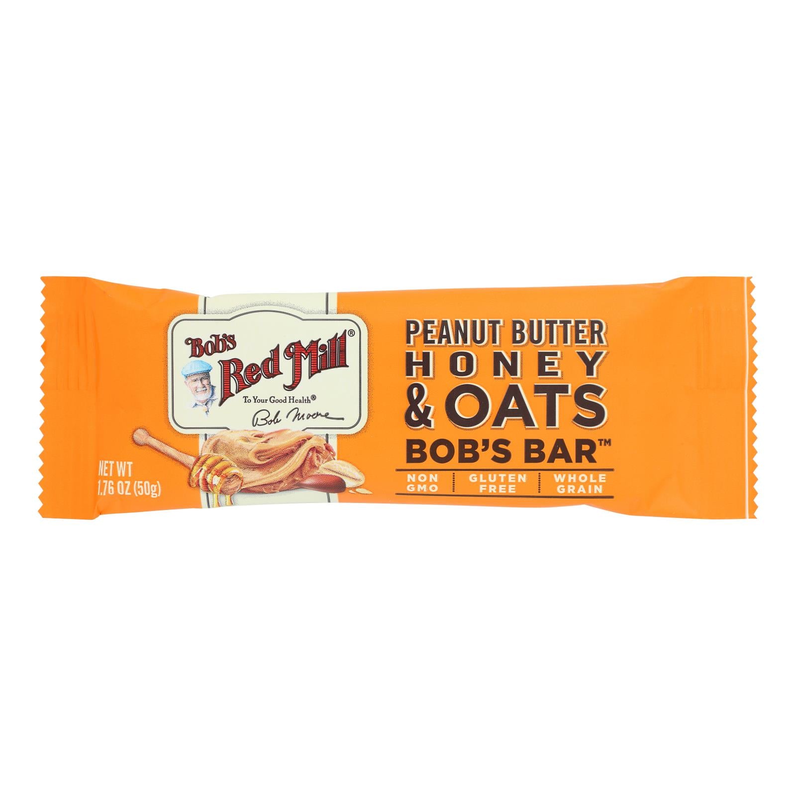 Bob's Red Mill - Bar Pnut/btr Honey Oats - Case Of 12-1.76 Oz - GreatEagleInc