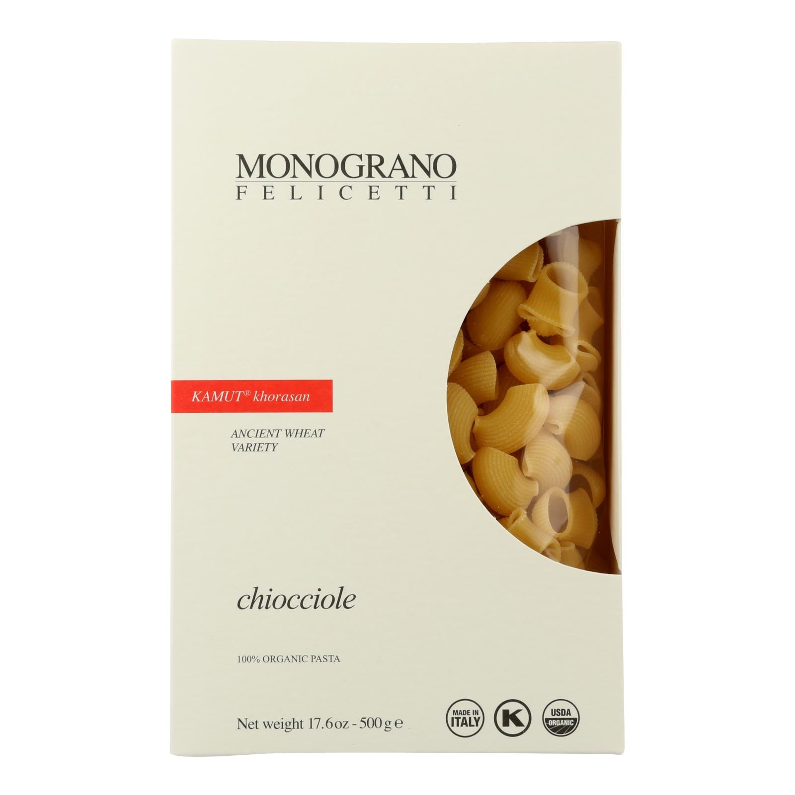Monograno - Kamut Organic Chioccole - Case Of 8 - 17.64 Oz - GreatEagleInc