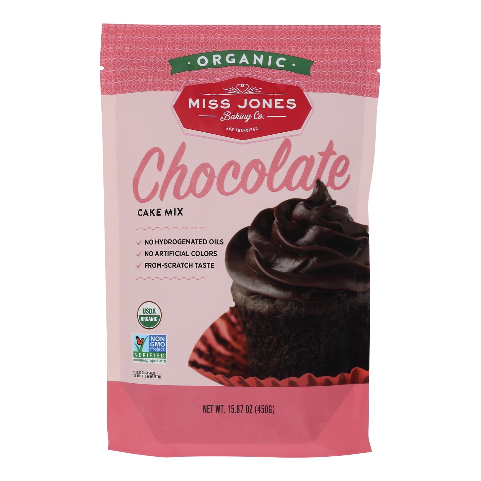 Miss Jones Organic Chocolate Cake Mix  - Case Of 6 - 15.87 Oz - GreatEagleInc