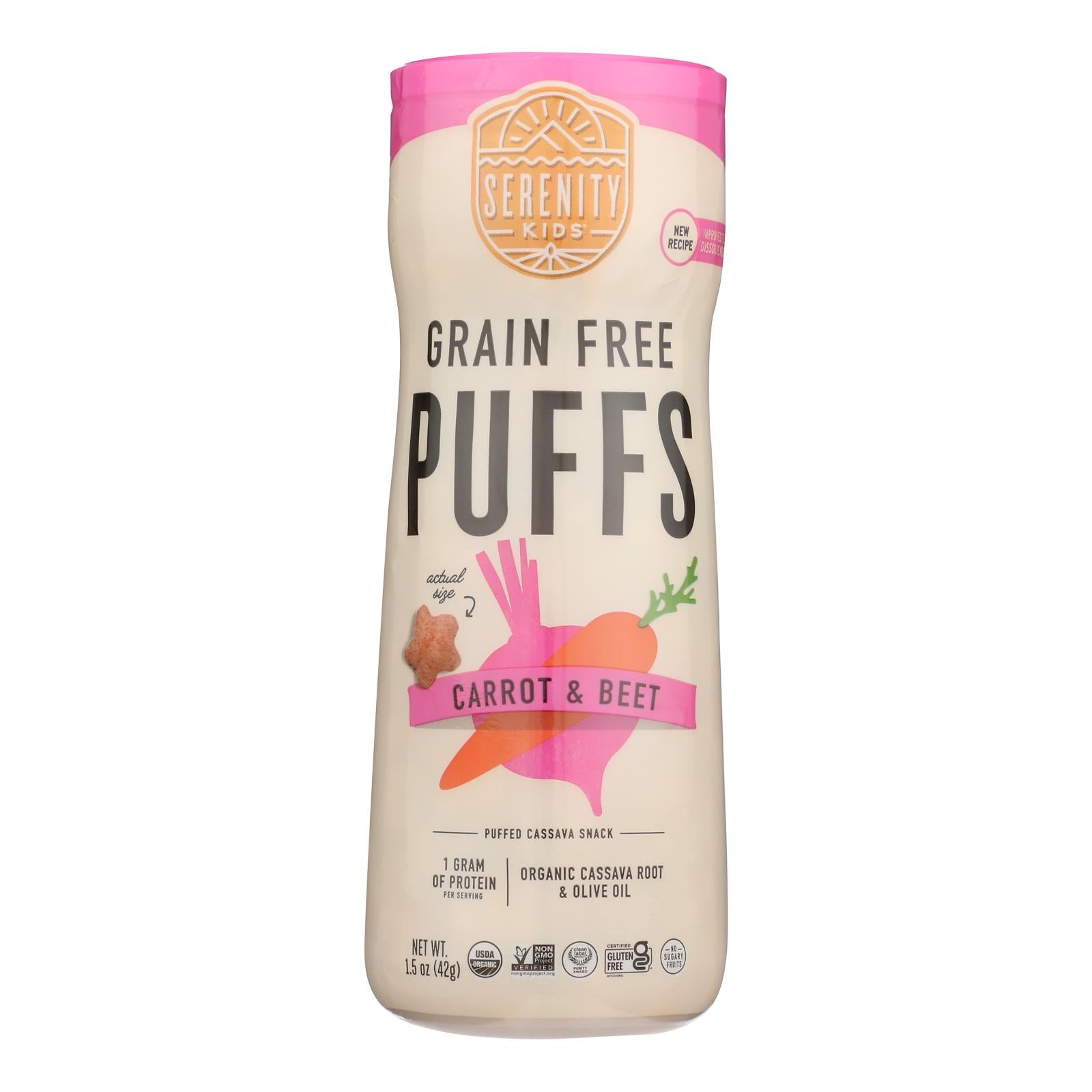 Serenity Kids - Puff Crt Beet Veg - Case Of 6-1.5 Oz - GreatEagleInc
