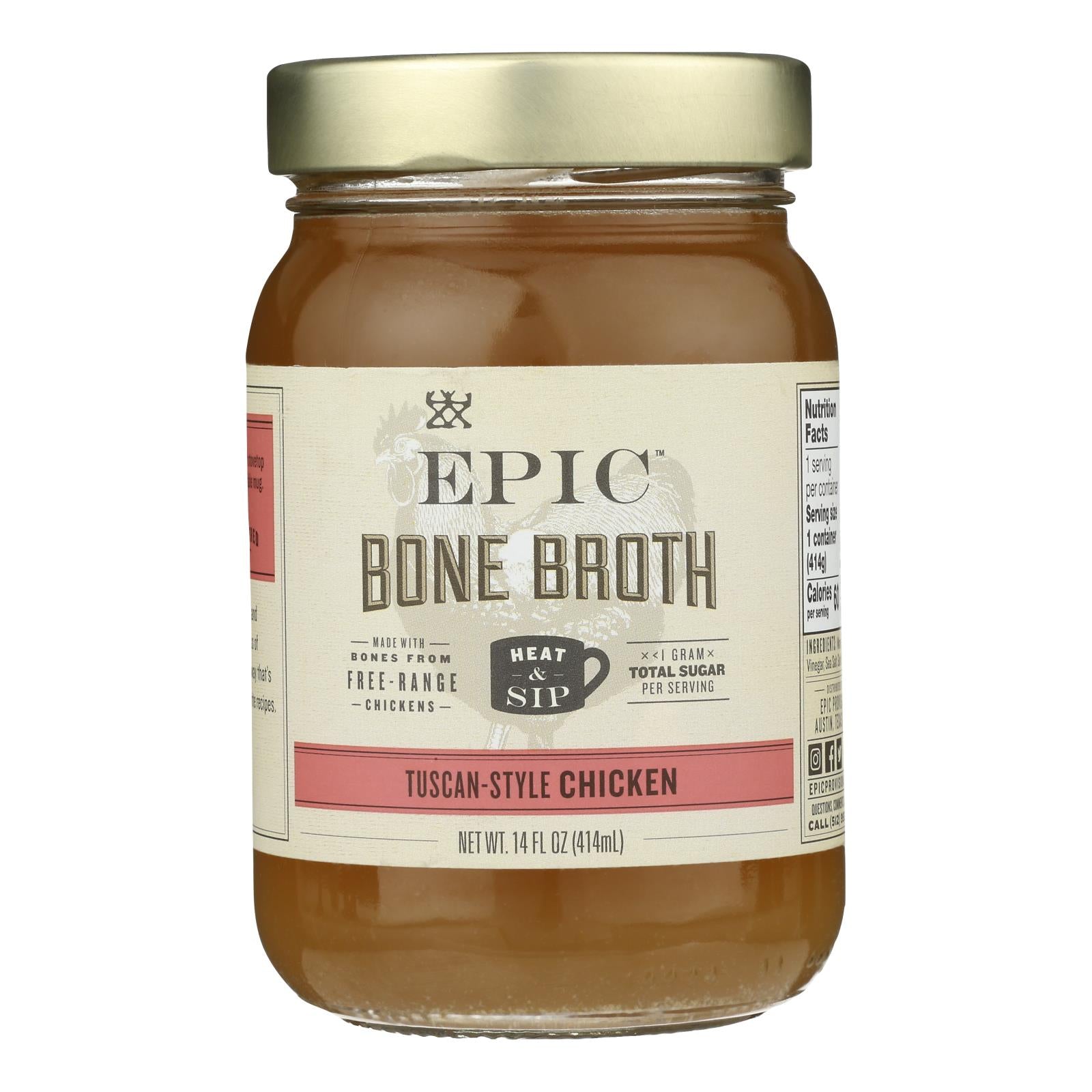 Epic - Bone Broth Tuscan Chicken - Case Of 6-14 Fz - GreatEagleInc