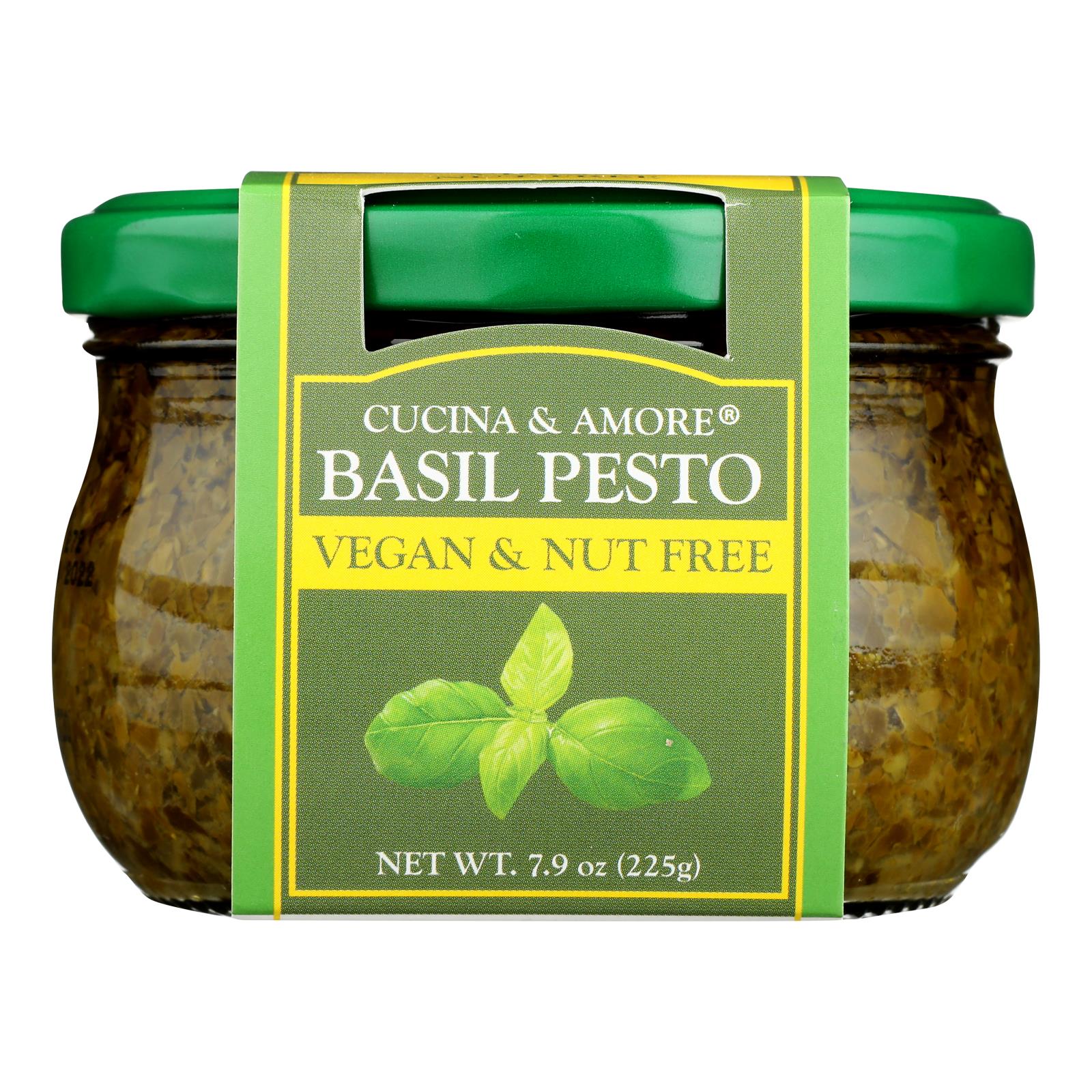 Cucina & Amore - Pesto Basil Vegn&nut Free - Case Of 6-7.9 Oz - GreatEagleInc
