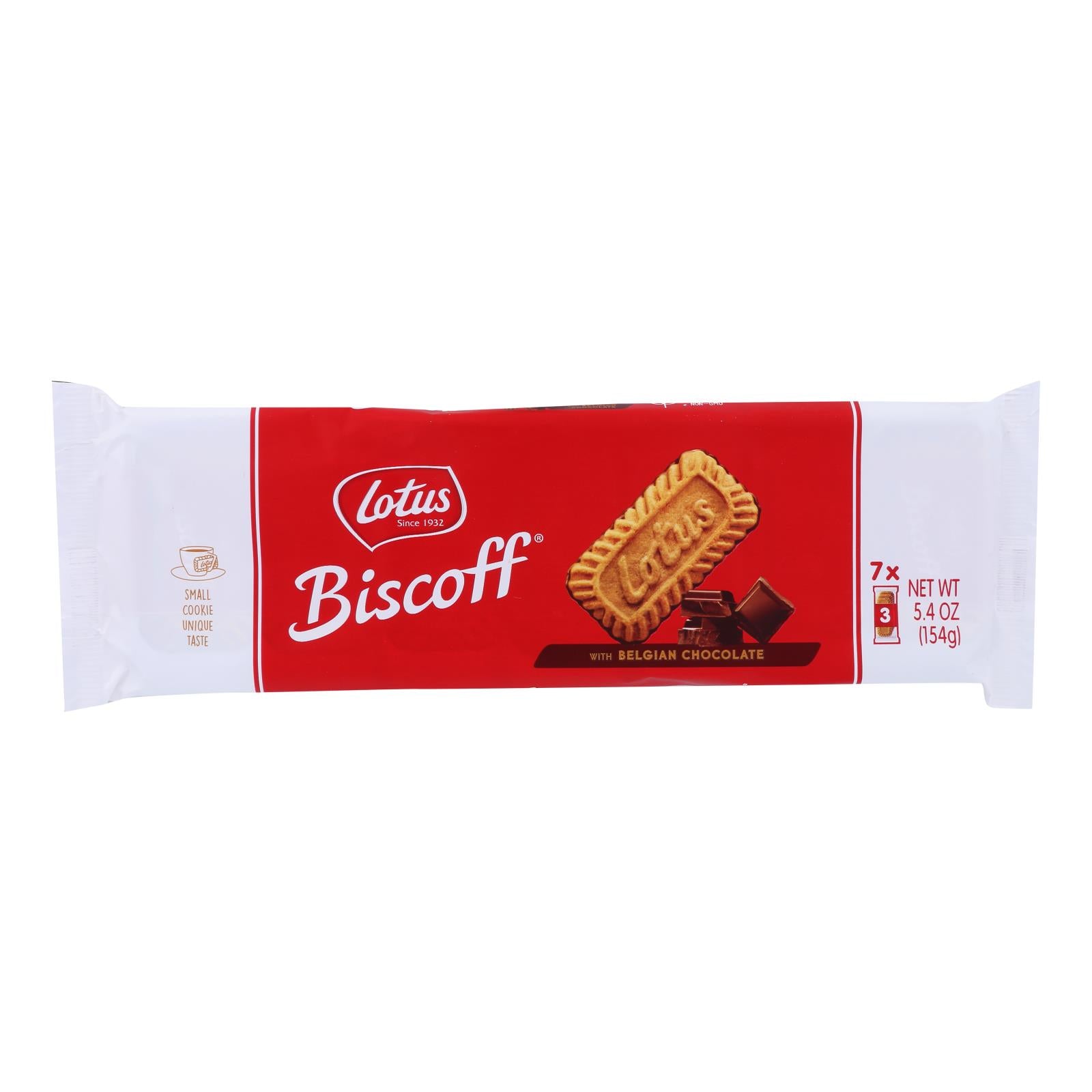 Biscoff Cookie Caramelized Biscuits With Belgian Chocolate  - Case Of 12 - 5.4 Oz - Home & Garden