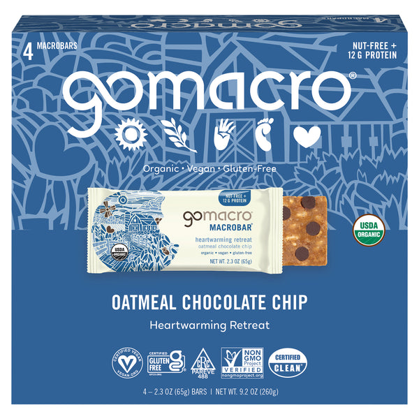 Gomacro - Bar Oatmeal Chocolate Chips - Case Of 7-4/2.3 Oz - GreatEagleInc